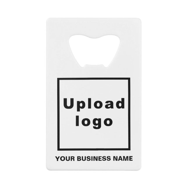 Business Brand on White Rectangle Bottle Opener (Front)