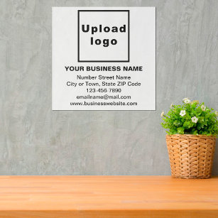 Business Brand on White Square Acrylic Print