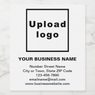 Business Brand on White Wine Bottle Label