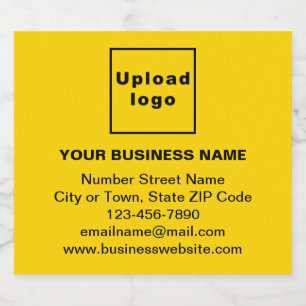 Business Brand on Yellow Liquor Bottle Label