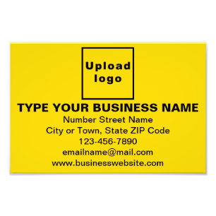 Business Brand on Yellow Rectangle Photo Print