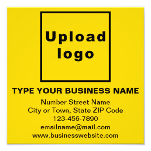 Business Brand on Yellow Square Photo Print
