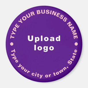 Business Brand Purple Round Shape Magnet