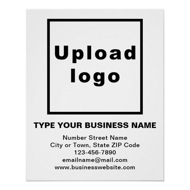 Business Brand White Glossy Poster (Front)