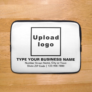 Business Brand White Laptop Sleeve