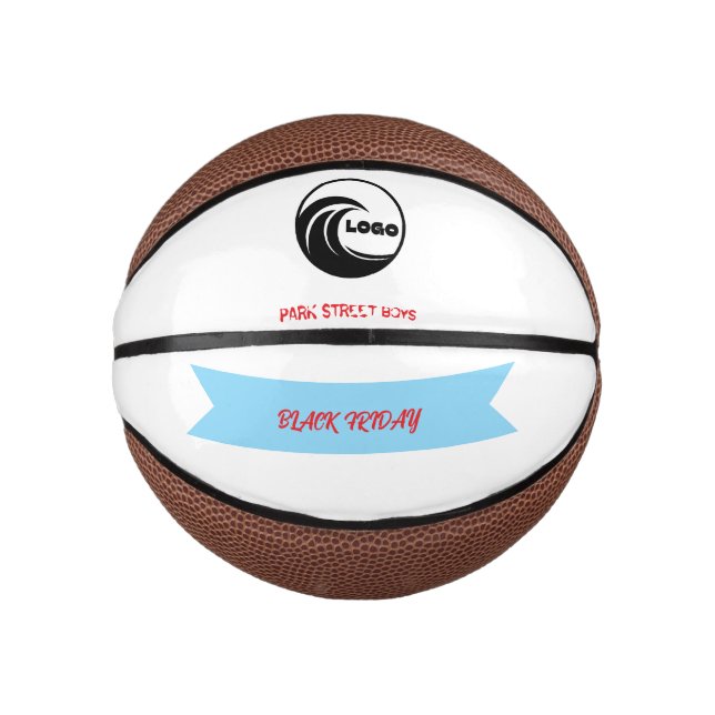 Business Branded Custom Corporate Logo Mini Basketball (Front)