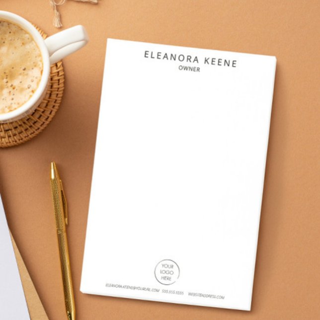 Business Branded Logo, Name, and Contact Info Post-it Notes (Creator Uploaded)