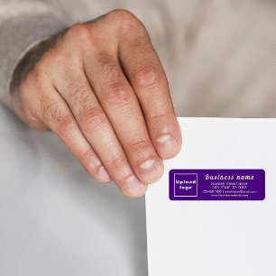 Business Branding On Purple Return Address Label