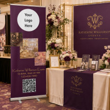 Business Branding Stylish Photo Burgundy