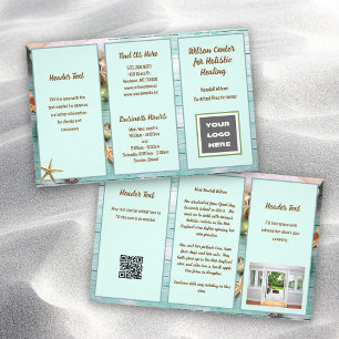 Business Brochure Holistic Blue Wood Spa