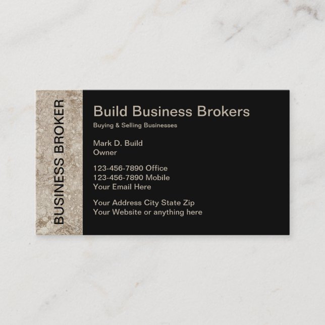 Business Broker Business Cards (Front)