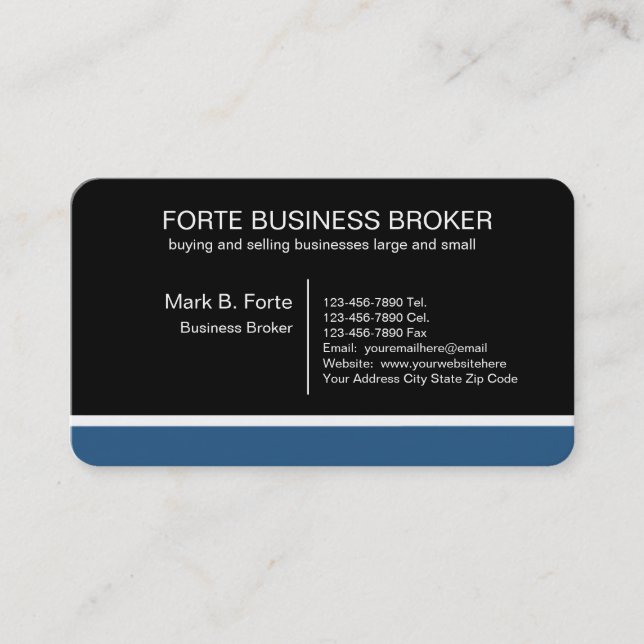 Business Broker Business Cards (Front)