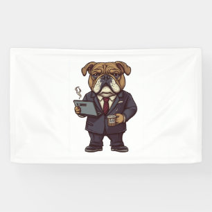 Business Bulldog – Funny Office Dog Banner