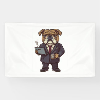 Business Bulldog – Funny Office Dog Banner