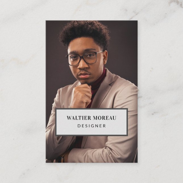 Business Business Business Card with Photo (Front)