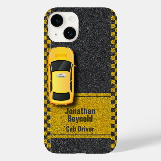 Business Cab Driver Service Yellow Taxi Case-Mate iPhone Case (Back)