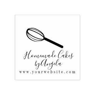 Business Cake Mixer Whisk Logo Rubber Stamp