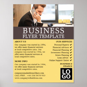 Business Call, Business & Finance Advertising Poster