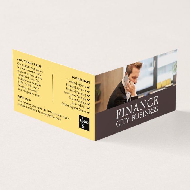 Business Call, Logo/Photo, Business & Finance Card (Outside)