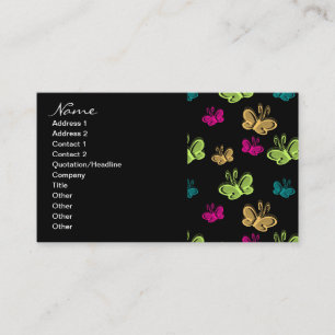 Business Candy Butterflies On Black Card