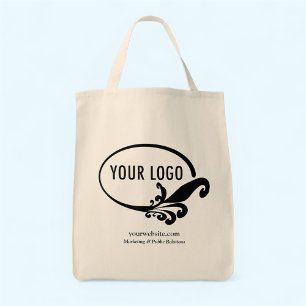 Business Canvas Tote Bag Company Logo Custom Print
