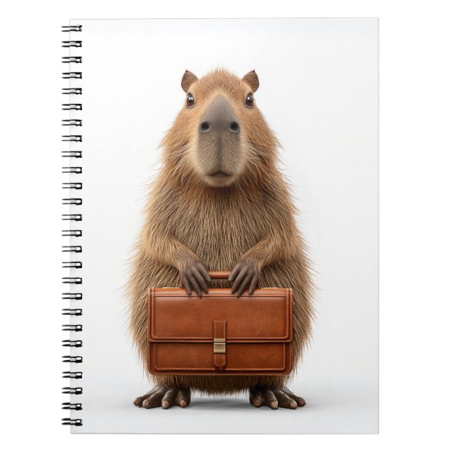 Business Capybara with Briefcase Notebook (Front)