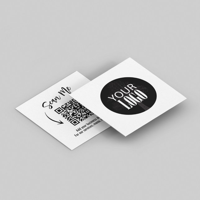 Business Card (Business card template with a scannable QR code and logo template. )