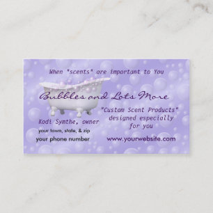 Business Card2- Lav Bubbles- customise as you wish Card