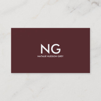 Business Card 001b - Lady Elegance, Maroon / Black