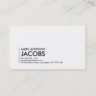 Business Card 006 - Bold Plain, Black / White