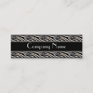 Business Card Animal Print Black Skinny
