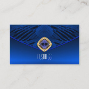 Business Card Art Deco Blue Diamond Jewel
