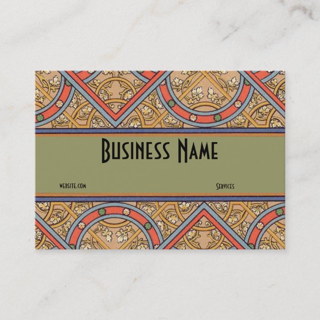 Business Card Art Nouveau Deco Elegant (Front)