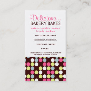 Business Card   Bakery Dots  dots3pi