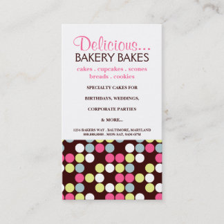 Business Card | Bakery Dots |dots3pi