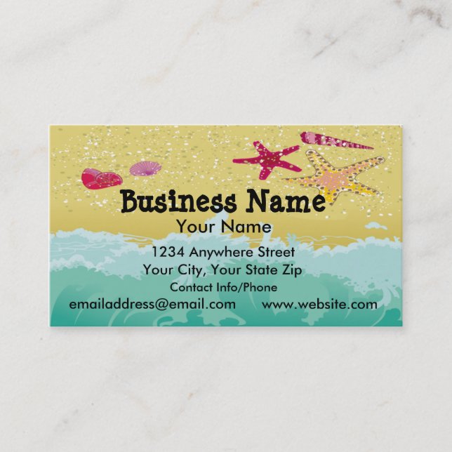Business Card Beach Scene (Front)