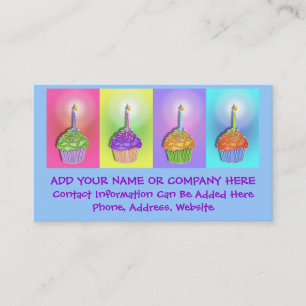 Business Card - Birthday Cupcakes