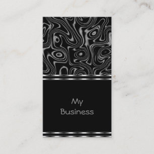 Business Card Black Faux Silk