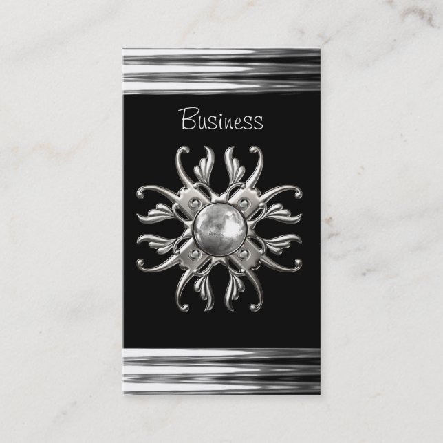 Business Card Black Silver (Front)