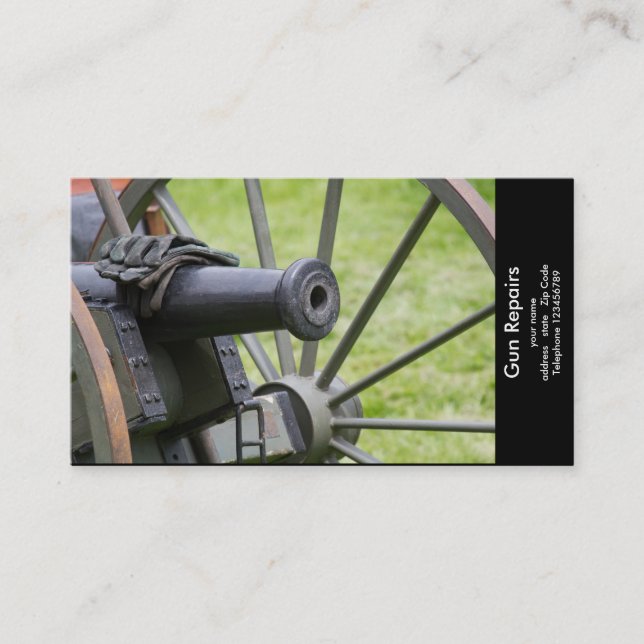 Business card blank for gun makers or gun repairer (Front)