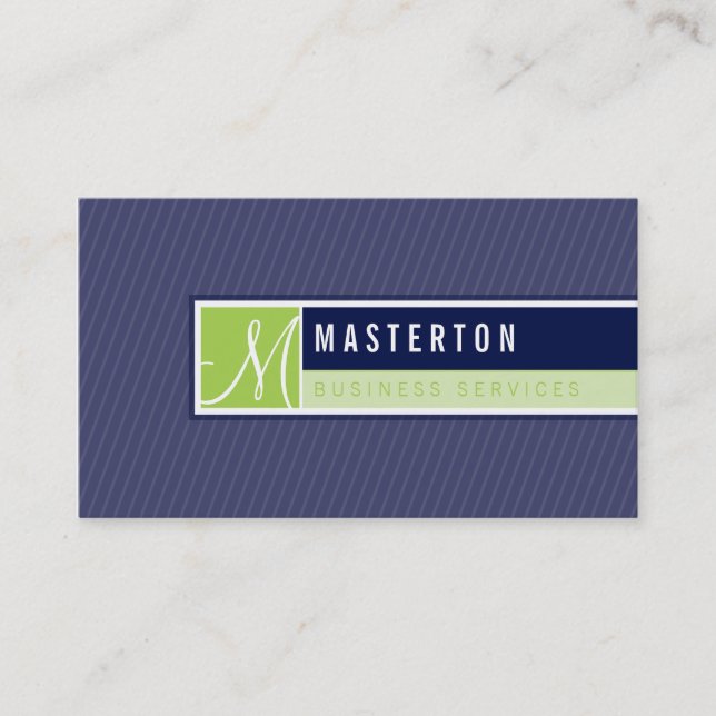 BUSINESS CARD :: blocked monogram 6 (Front)