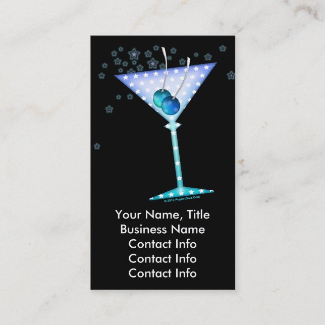 Business Card - BLUE MARTINI (Front)
