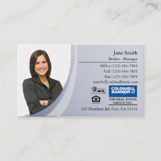 Business Card: Blue Photo Card