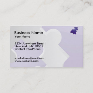 Business Card Blue Puzzle Piece Logo