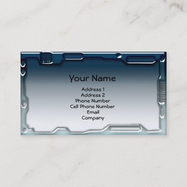 Business Card - Blue Tech (Front)