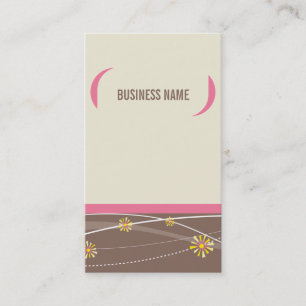 BUSINESS CARD bold bright bracket cream mocha pink