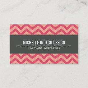 BUSINESS CARD bold bright chevron pattern