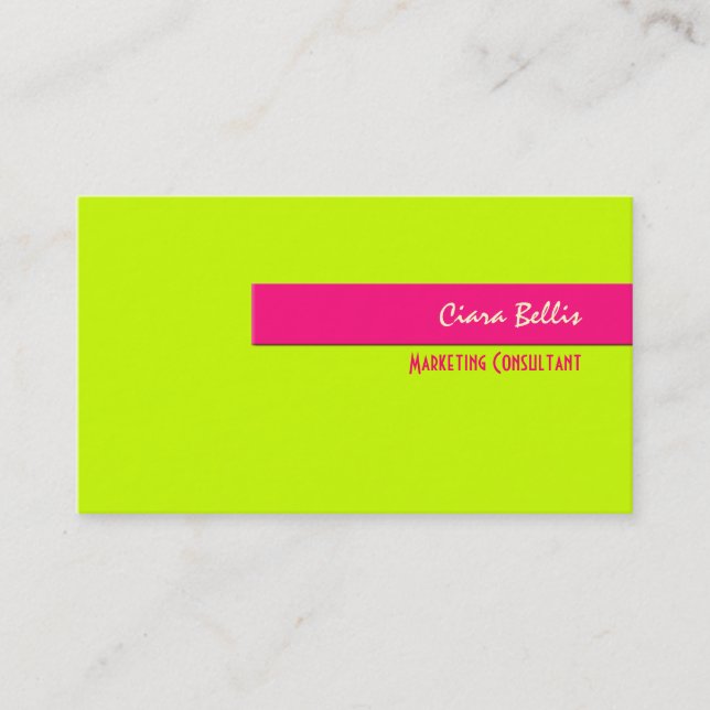 Business Card, bold {customisable background} Business Card (Front)