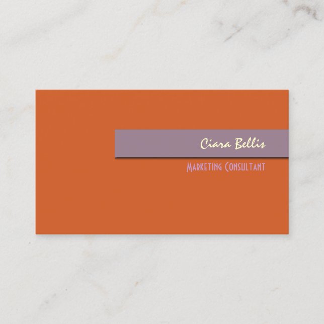 Business Card, bold {customisable background} Business Card (Front)