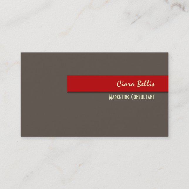 Business Card, bold {customisable background} Card (Front)